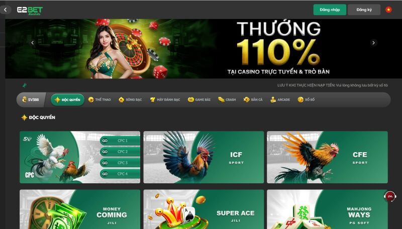 Nhà cái đá gà trực tiếp Thomo E2bet Rentals uy tín